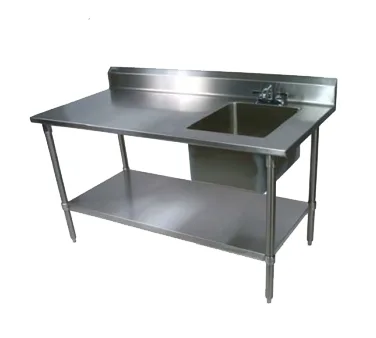 John Boos EPT8R5-3048GSK-R-X 48" Prep Table Sink Unit, Bowl on Right - Flyer