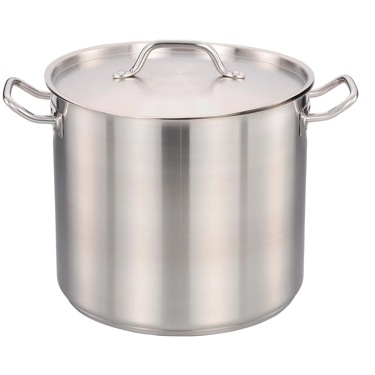 Omcan USA 80445 80-Qt Stainless Steel Stock Pot With Lid, Dishwasher Safe, NSF