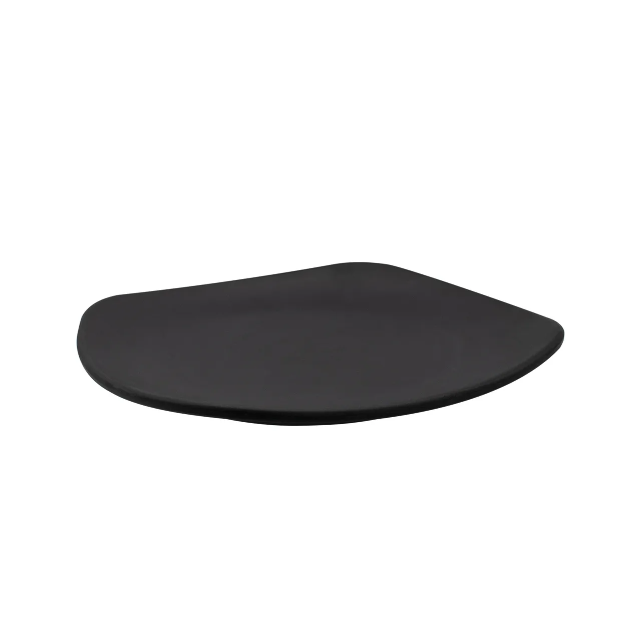 CACChina XCTN-Q20C 11" Square Plate, 1-3/8" H, Matte Black Porcelain, Coupe Rim - Dozen