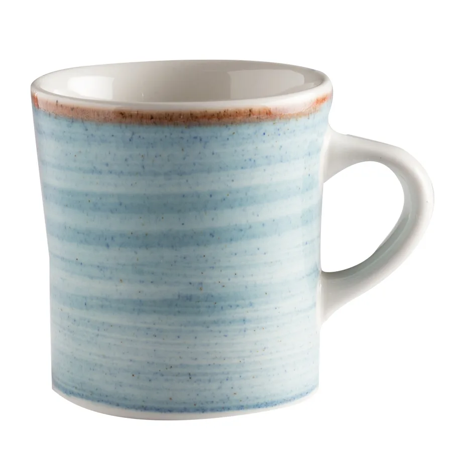 GET PP1604726424 Mug – 5" 11 Oz Porcelain Blue Corona Handle, Microwave/Oven Safe 380°F - Dozen