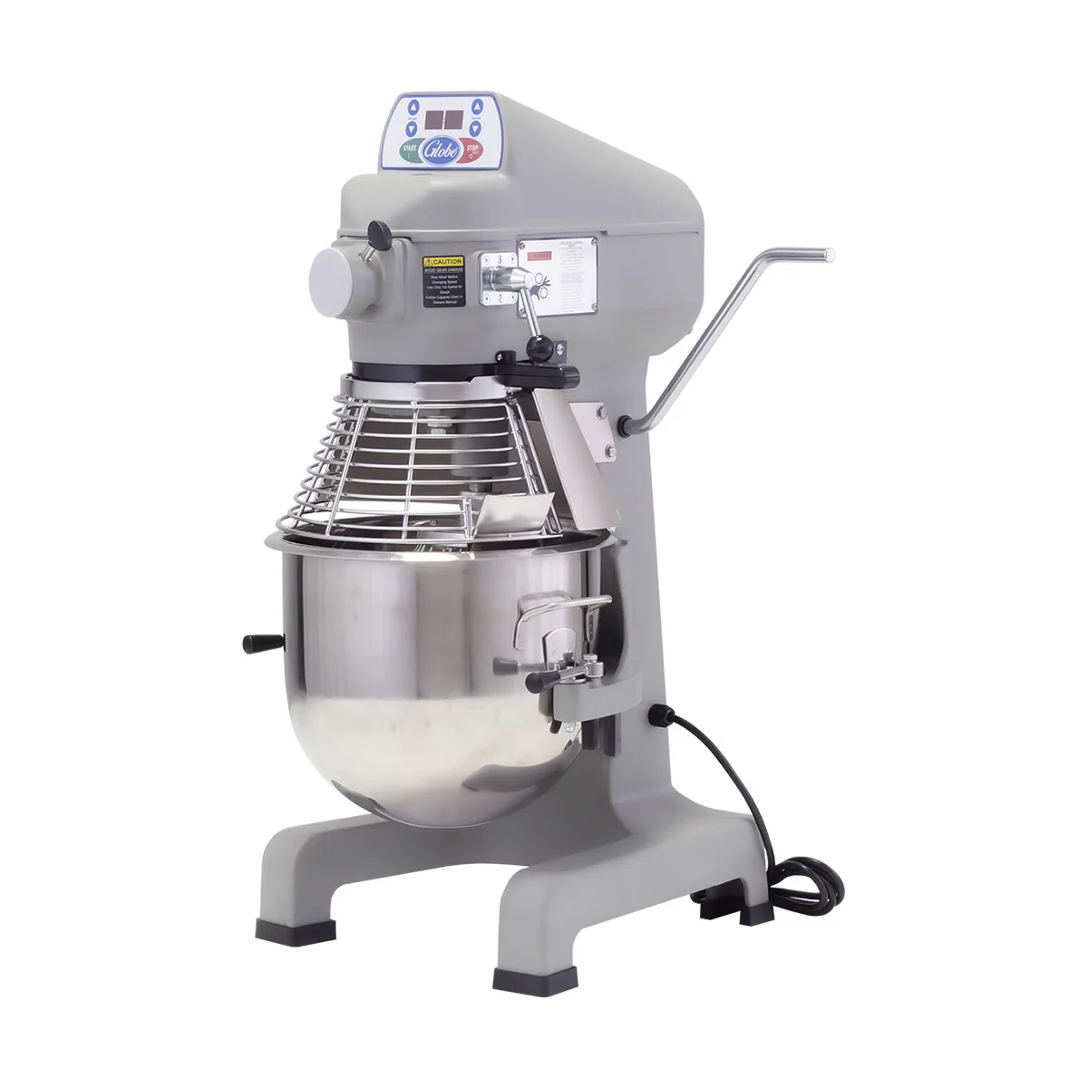 Globe SP20 20 qt Planetary Countertop Mixer with Bowl Guard, 1/2 HP, 3-Speed, #12 Hub
