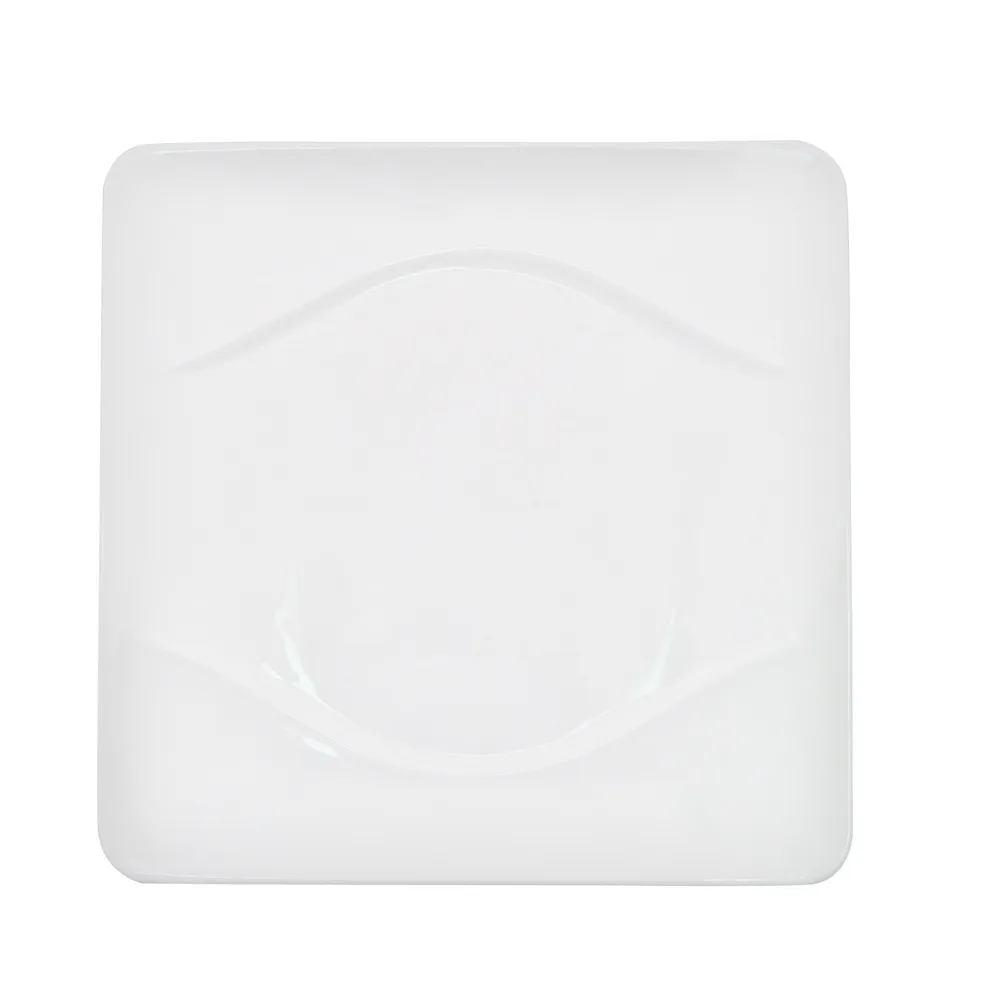 CAC China MDN-6 Square Bone White Porcelain Plate 6-1/4" x 6-1/4" x 1/2" Dishwasher Safe - Dozen