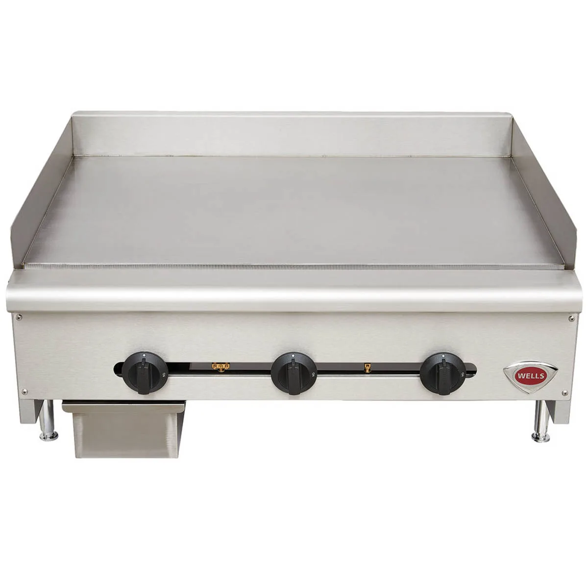 Wells HDTG-3630G 36" Countertop Thermostatic Gas Griddle, 3/4" Steel Plate, 90.000 BTU