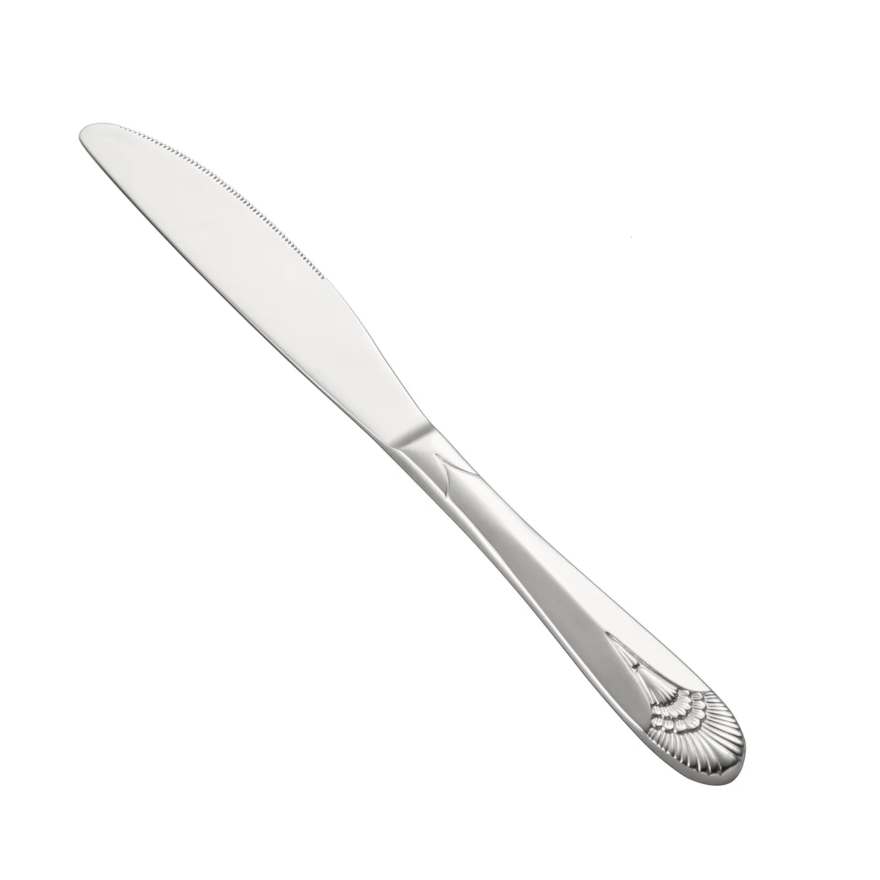CAC China 8001-15 Dinner Knife, 9-5/8" Length, Heavy, 18/8 Stainless Steel Solid Handle - 1 Dozen