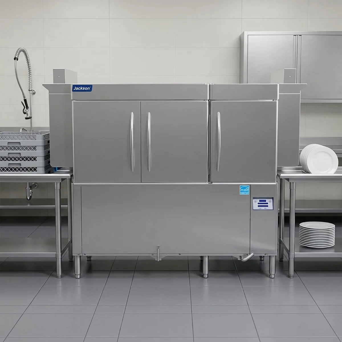 Jackson WWS RACKSTAR 66CE 66" Conveyor Dishwasher, 223 RPH - 153 Gal/Hr - High Temp without Booster