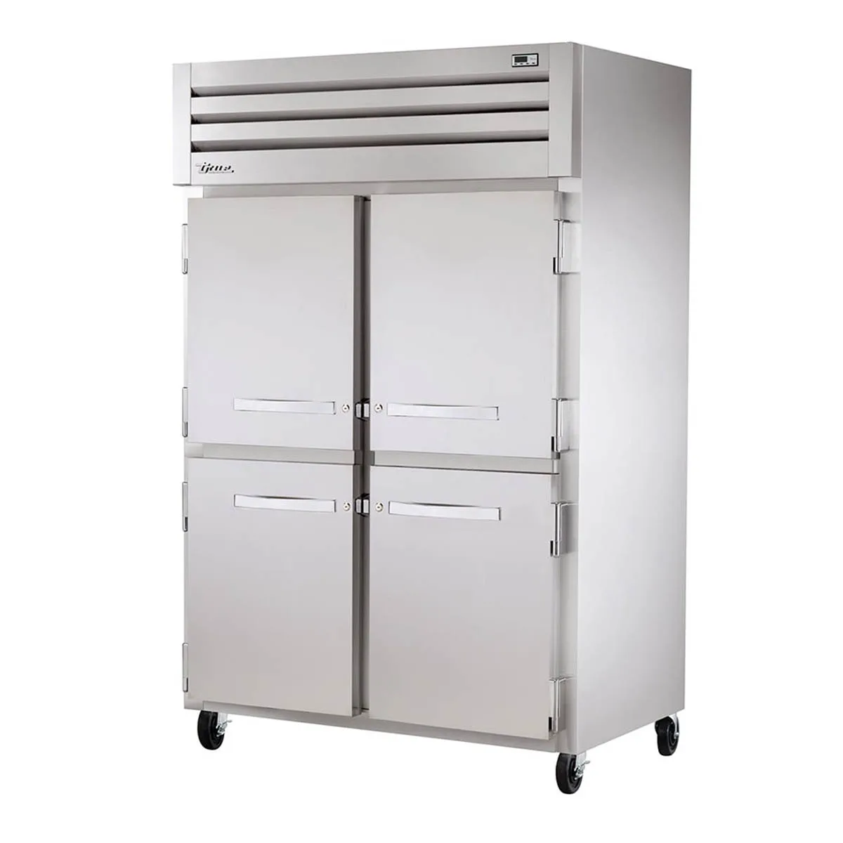 True STR2F-4HS-HC 52.63" 4-Half Solid Door Reach-In Freezer, Top Mounted, 52 cu. ft., Stainless Steel