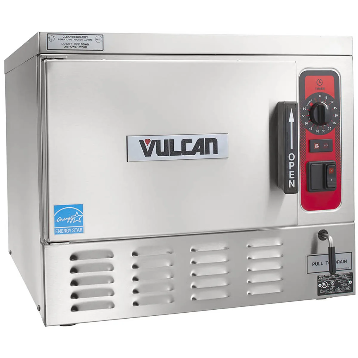Vulcan C24EO3AF 3 Pan Boilerless Electric Countertop Steamer w/ Auto-Fill, 208V/1 PH, 8 kW