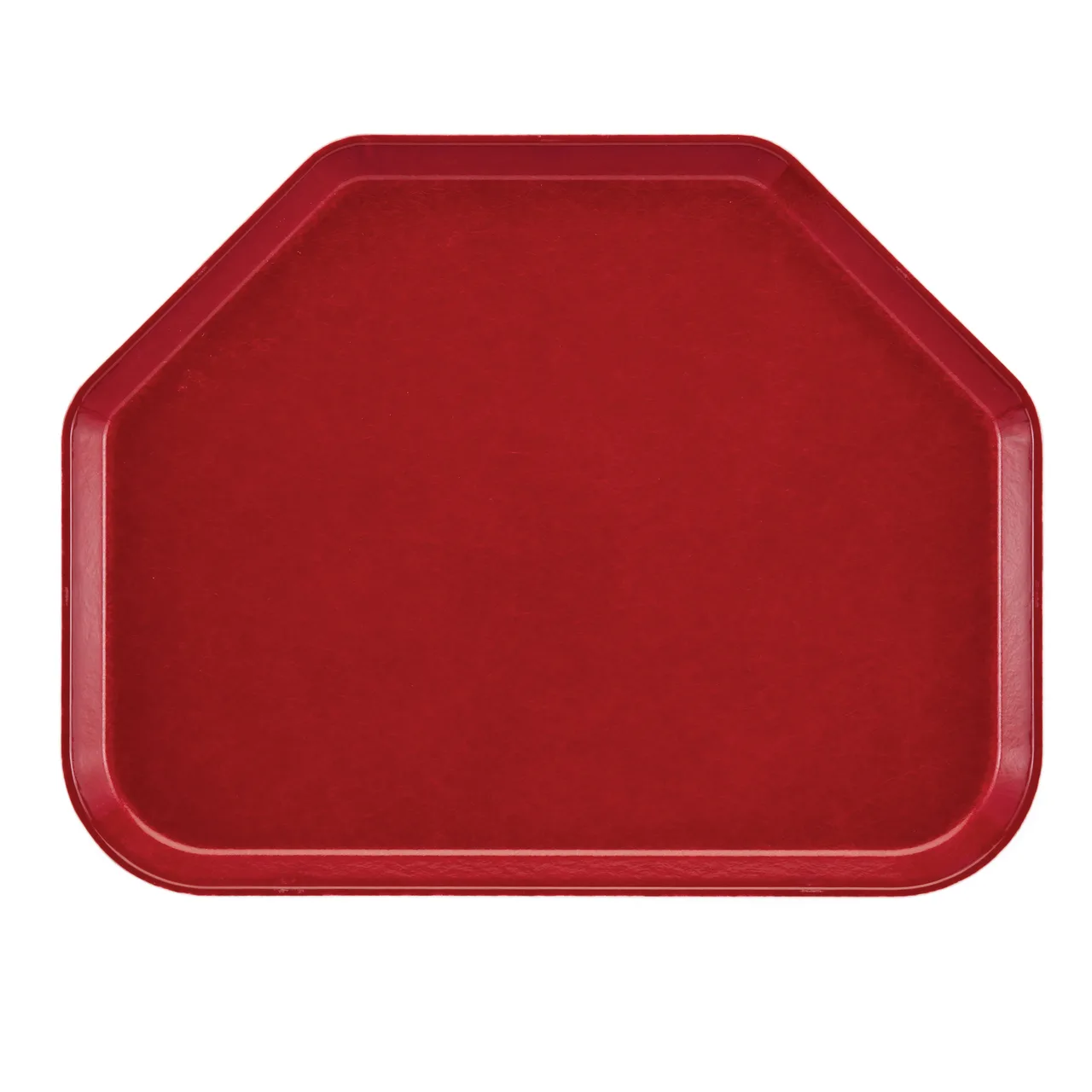 Cambro 1520TR505 Trapezoid Tray, 14-9/16" x 19-1/2" Fiberglass, Cherry Red, Dishwasher Safe