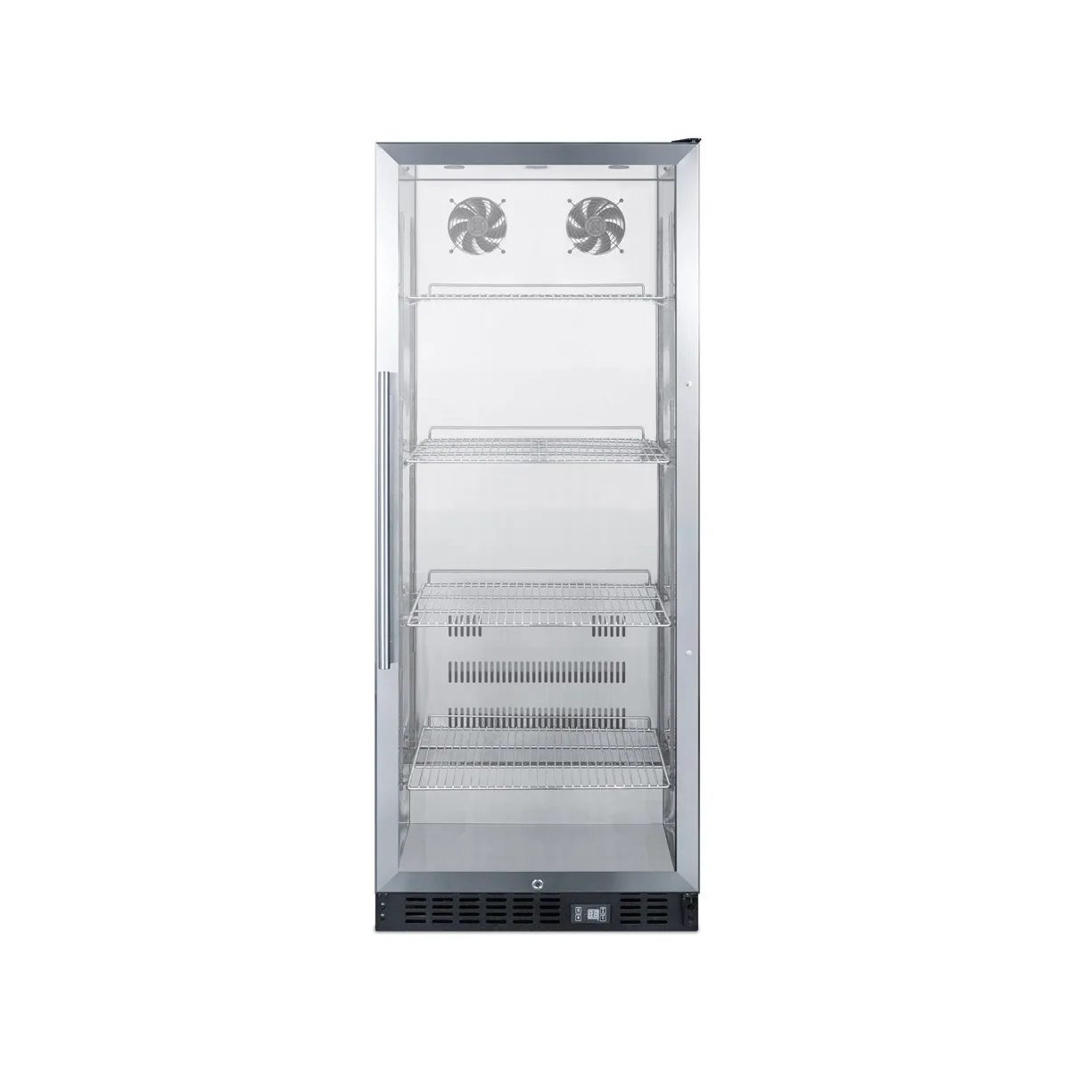 Summit SCR1156 Beverage Merchandiser with Glass Door, Black Exterior, 11 cu.ft.