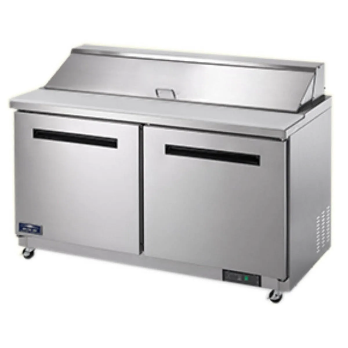 Arctic Air AST60R 61" Two Section Sandwich & Salad Prep Table w/ 2 Doors, 16 pans, 15.5 cu. ft.