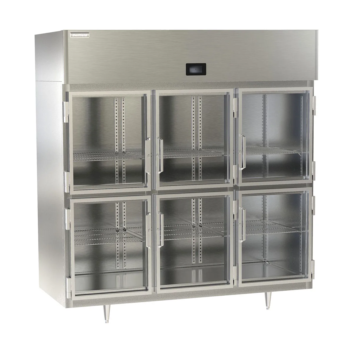 Delfield DSLR3-GH 6 Half Glass Door Reach-In Refrigerator, Top Mounted, 68.34 cu. ft.