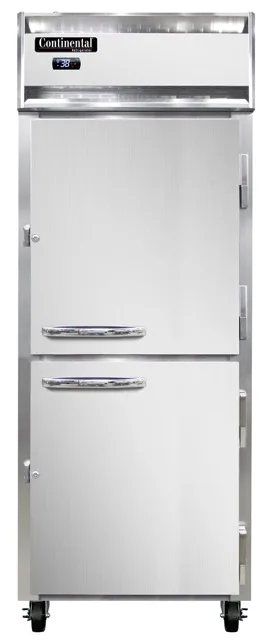Continental Refrigerator 1RENSSPTHD-SD-GD 28.5" 1-Section Pass-Thru Refrigerator, 22 cu. ft., Top Mounted