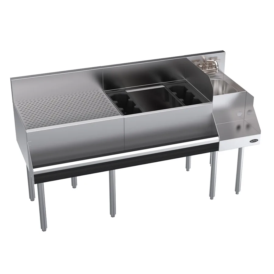 Krowne KR24-W60A-10 60" Blender Station Underbar Ice Bin/Cocktail Station w/ 10 Circuit - 74 lbs