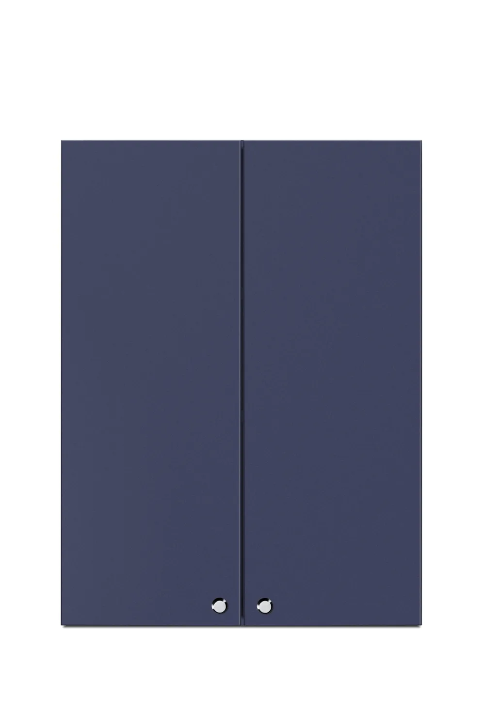 Summit CABMN2430 24 Inch Wall-Mounted Cabinet, Midnight Navy Finish, French Doors, 6-Way Adjustable Hinge, Soft-Close