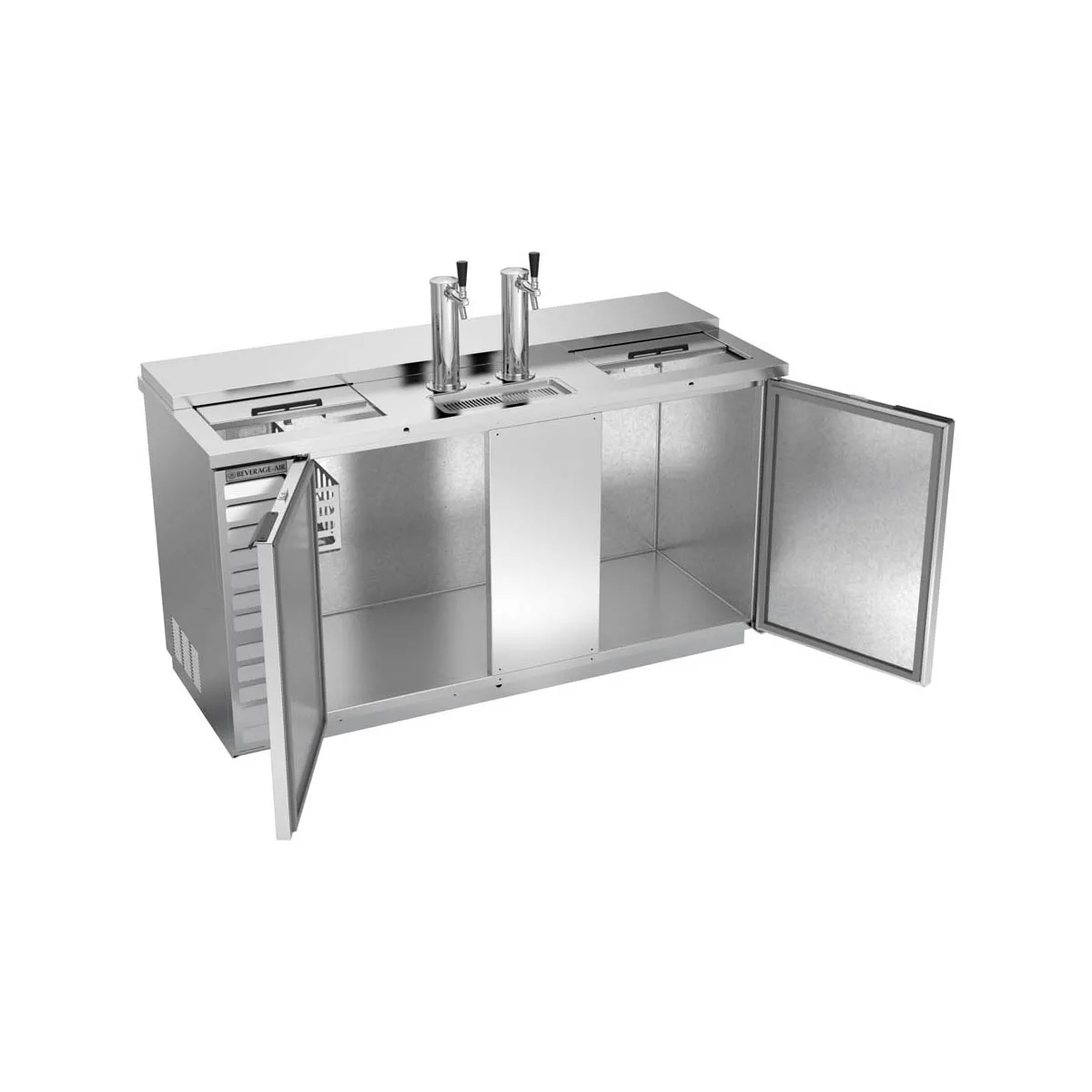 Beverage Air DD68HC-1-C-S 69" Draft Beer Cooler w/ 3 Kegs, 25.93 cu. ft., 2 Single-Tap Towers