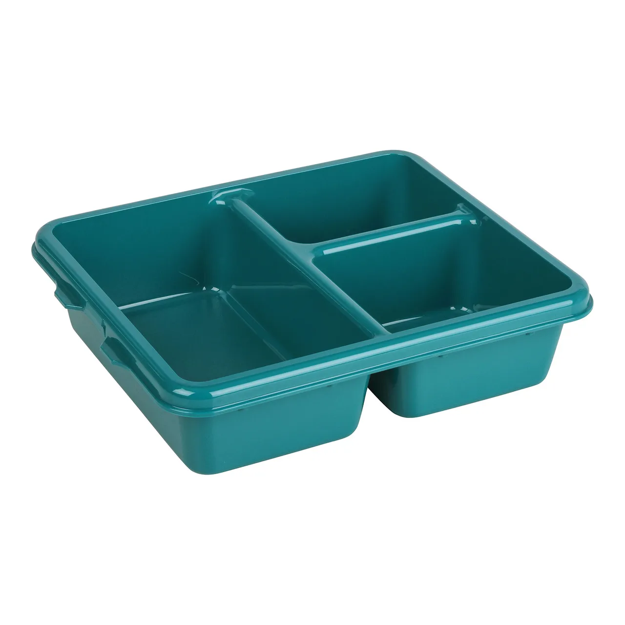 Cambro 9113CW414 - 3‑Compartment Teal Meal Tray, 9" x 11" x 2‑11/16", Dishwasher Safe, NSF