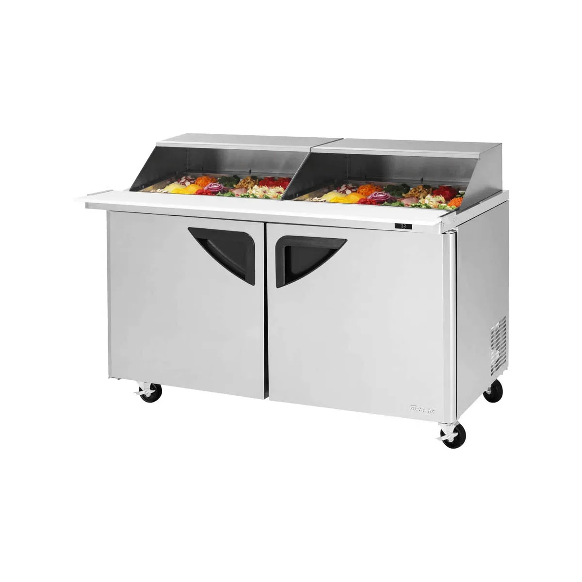 Turbo Air TST-60SD-24-N-SL 60" Mega Top Sandwich/Salad Prep Table w/ 2 Doors, 24 Pans