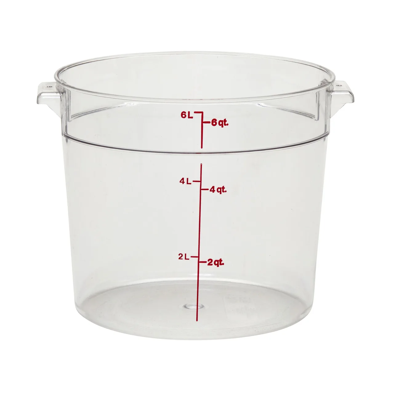 Cambro RFSCW6135 Round 6-qt Clear Polycarbonate, 9-15/16" Dia x 7-15/96" H, -40°F to 210°F, NSF