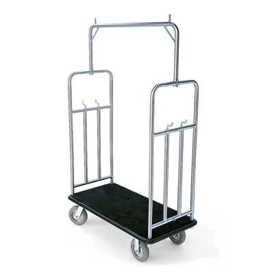 Forbes Industries 2499 Specialty Luggage Cart w/ Carpeted Deck, (4) Utility Hooks