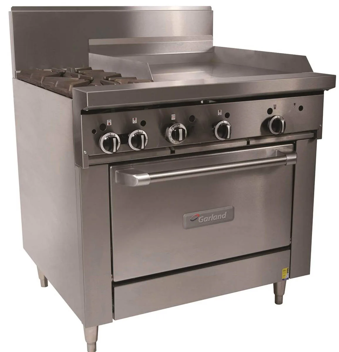 Garland US Range G36-2G24S 36" Gas Range w/ (2) Open Burners, 24" Griddle, (1) Cabinet Base, 102.000 BTU