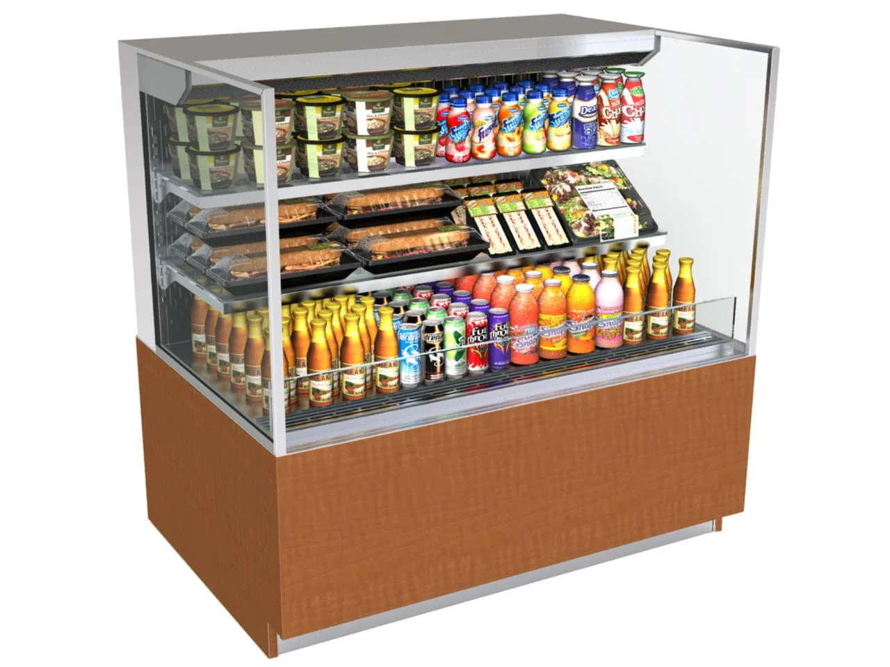 Structural Concepts NR6047RSSV 59" Horizontal Self-Serve Open Air Merhandiser in Black, 2 Shelves