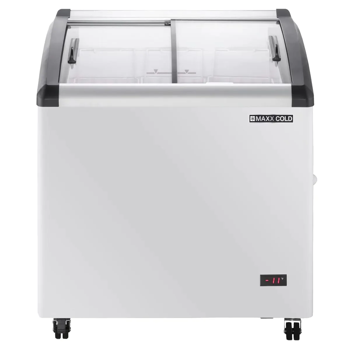 Maxx Cold MXF32CHC-3 32" Curved Lid Ice Cream Display Freezer, 4.87 cu. ft.