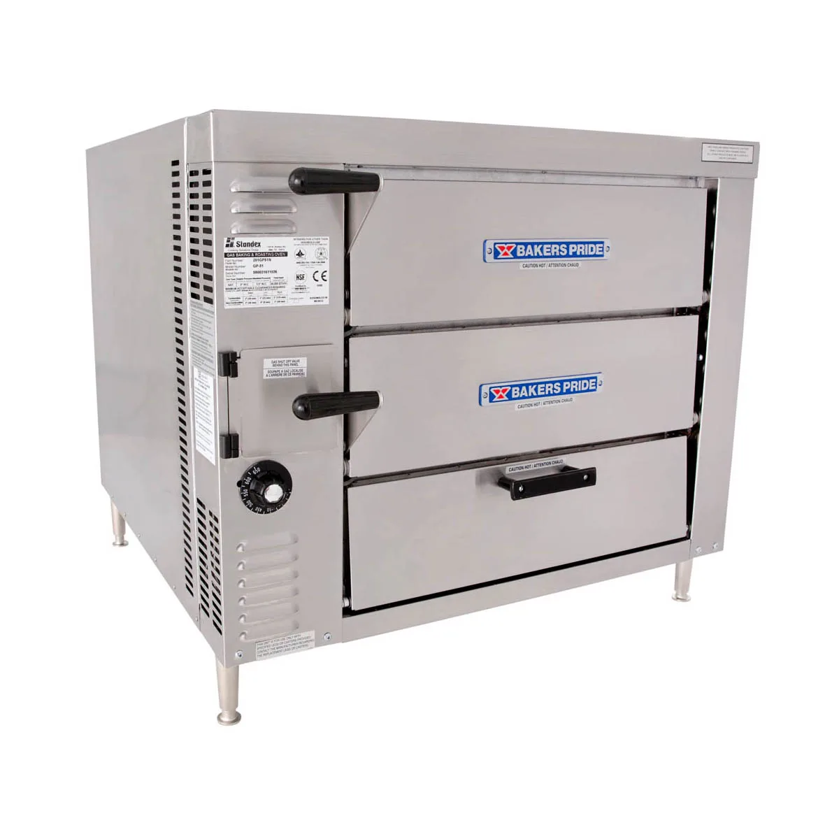 Bakers Pride GP51 32" Double Deck Gas Countertop Pizza Oven w/ 40,000 BTU, Stackable