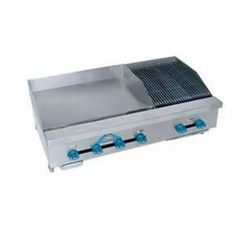Comstock-Castle FHP54-30T-2RB 54" Countertop Gas Griddle/Charbroiler Combination, 112.000 BTU