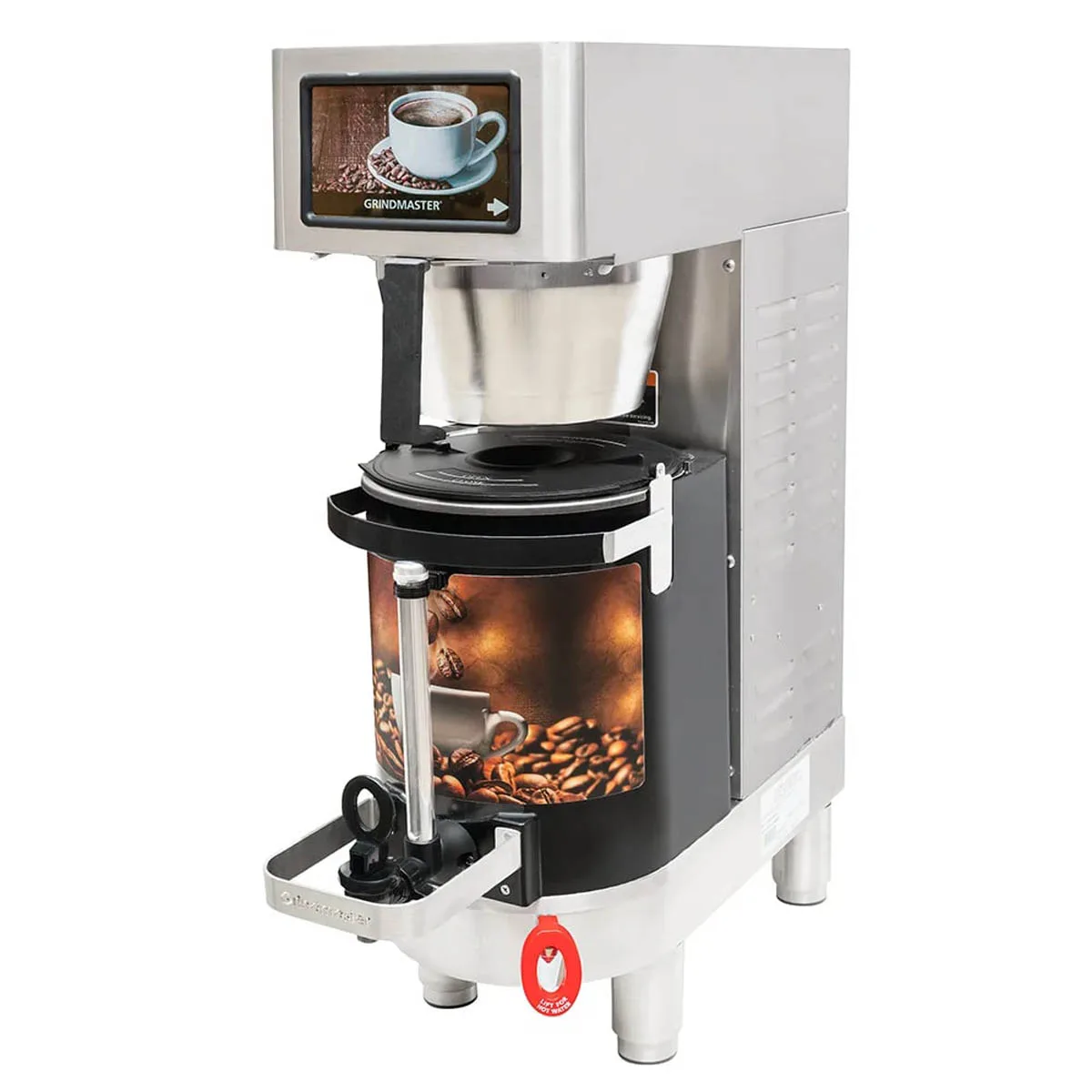 Grindmaster PBC-1W Single Coffee Brewer for Thermal Server For 1.5-Gal Warmer Shuttle