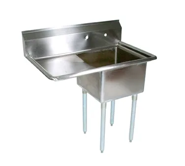 John Boos E1S8-1620-12L18-X 36" One Compartment Sink, 16"W x 20"L Bowl With Left-Hand Drainboards