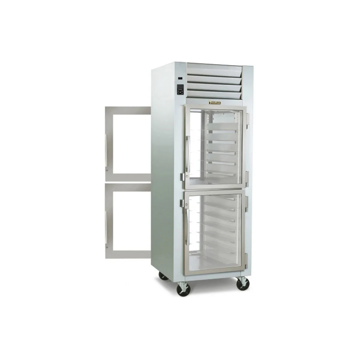 Traulsen RHT126WPUT-HHG 30" 1-Section Pass-Thru Refrigerator w/ 4 Half Glass Doors, Top Mount, 20.65 cu. ft.
