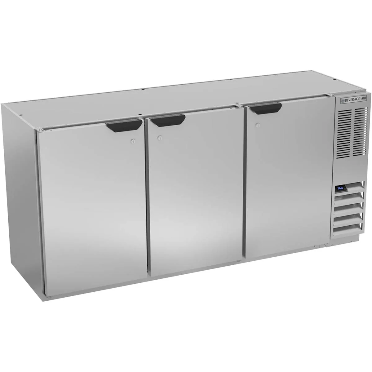 Beverage Air BB72HC-1-S-27 72" 3 Section Back Bar Refrigerator with Solid Door