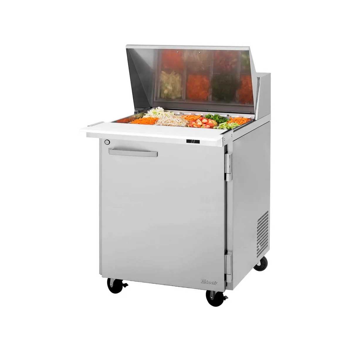 Turbo Air PST-28-12-N 27" Mega Top Sandwich/Salad Prep Table w/ 1 Door, 12 Pans