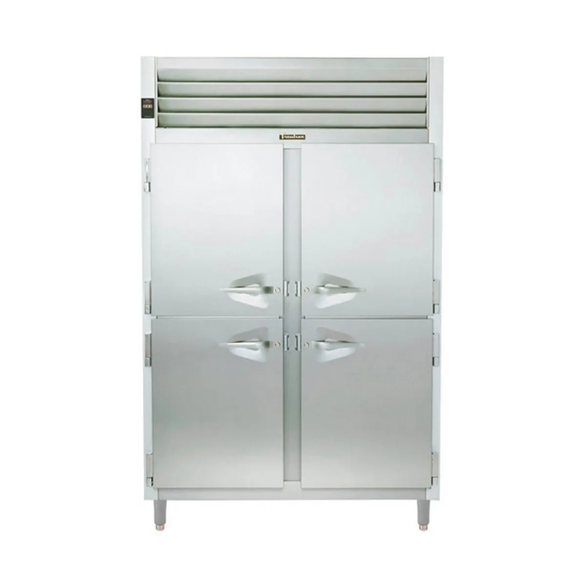 Traulsen RHT232WP-HHS 58" 2-Section Pass-Thru Refrigerator w/ 8 Half Solid Doors, Remote, 53.4 cu. ft.