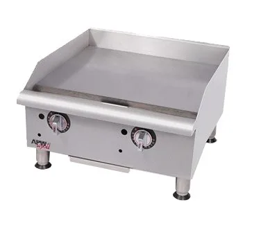 APW Wyott GGT-48S 48" Countertop Gas Griddle with Thermostatic Controls, 3/4" Steel Plate, 80.000 BTU