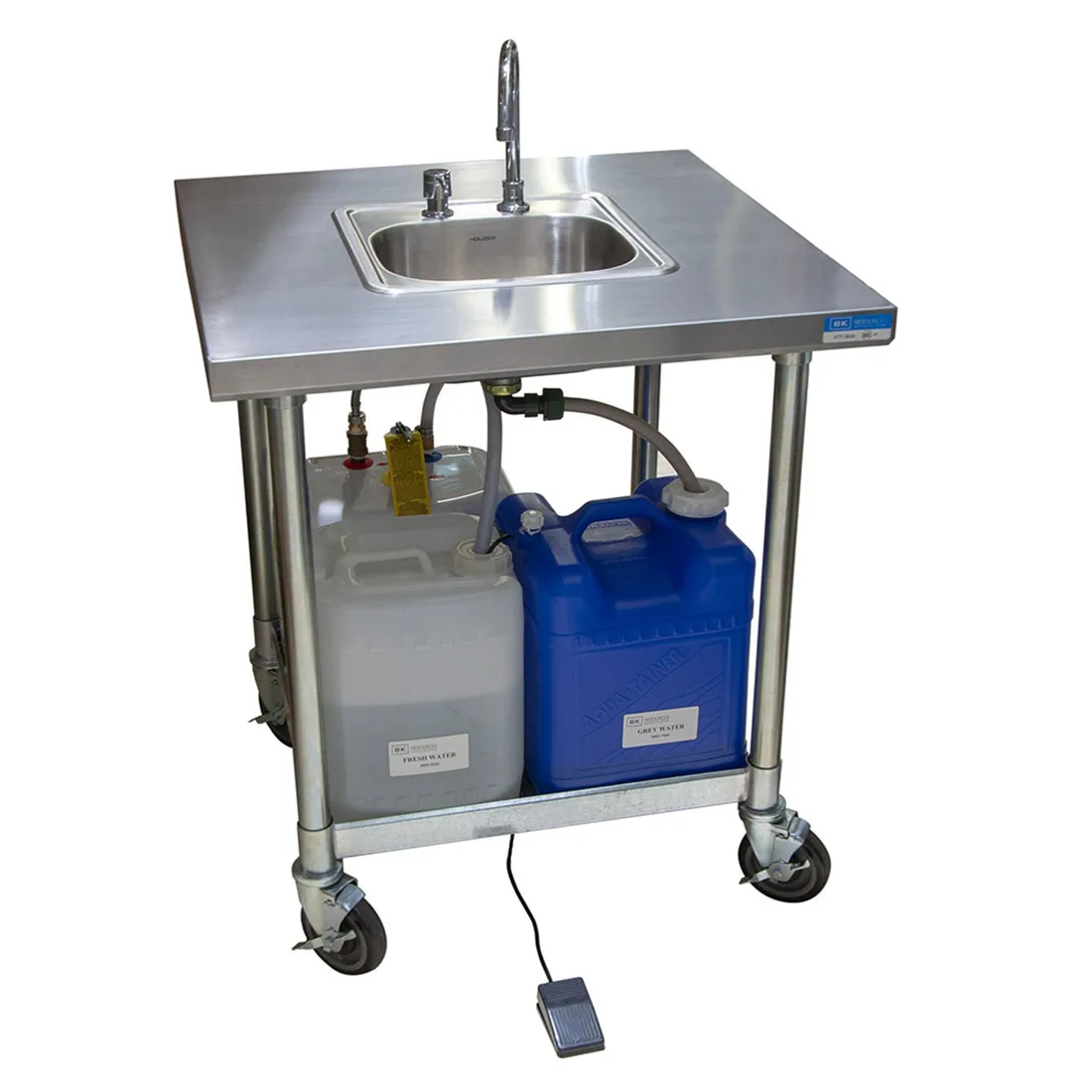 BK Resources MHS-V3030-H-DM Handwash Sink, Mobile, Hot Water Only