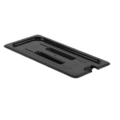 Thunder Group PLPA7130CSBK Food Pan Cover, 1/3 Size, Slotted, Built-In Handle, Black