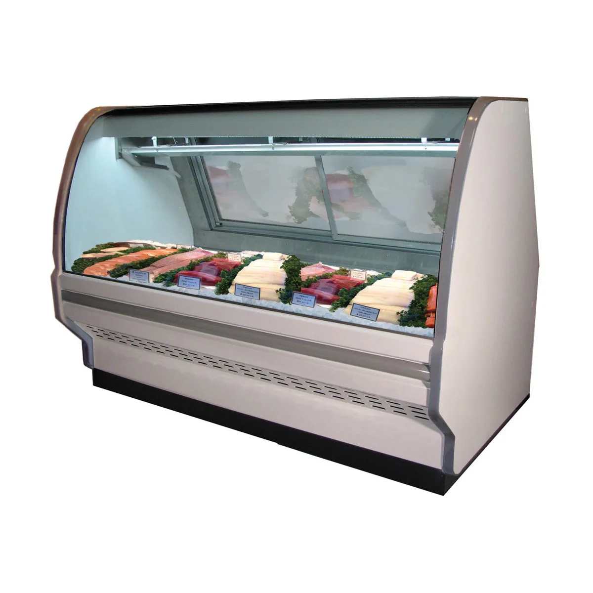 Howard-McCray R-CFS40E-8-LED 100" Flat Refrigerated Seafood Display Case, Remote, White