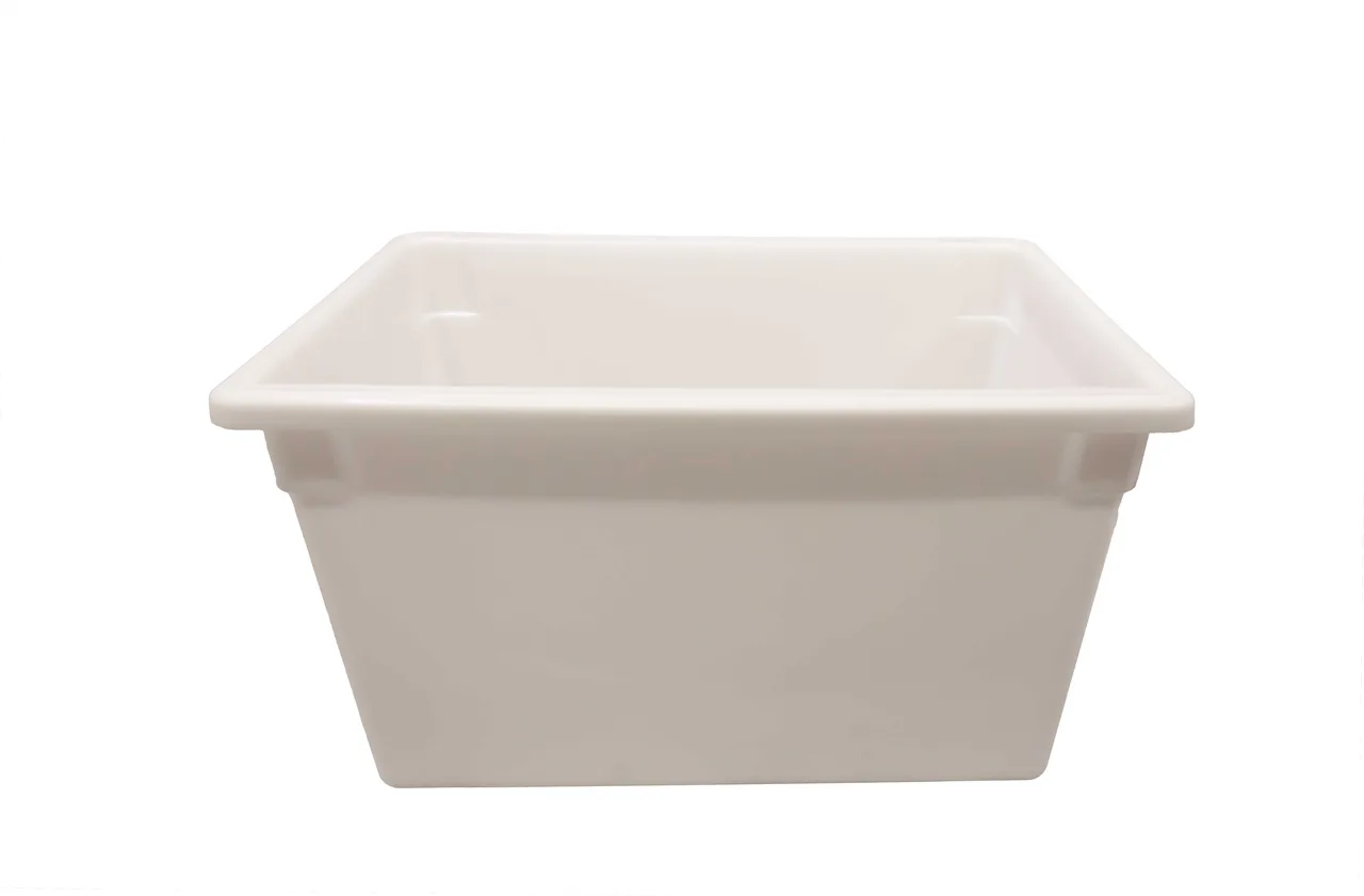 Omcan USA 85132 Food Storage Container, 18" x 26" x 15" Rectangular Stackable Box Polypropylene White