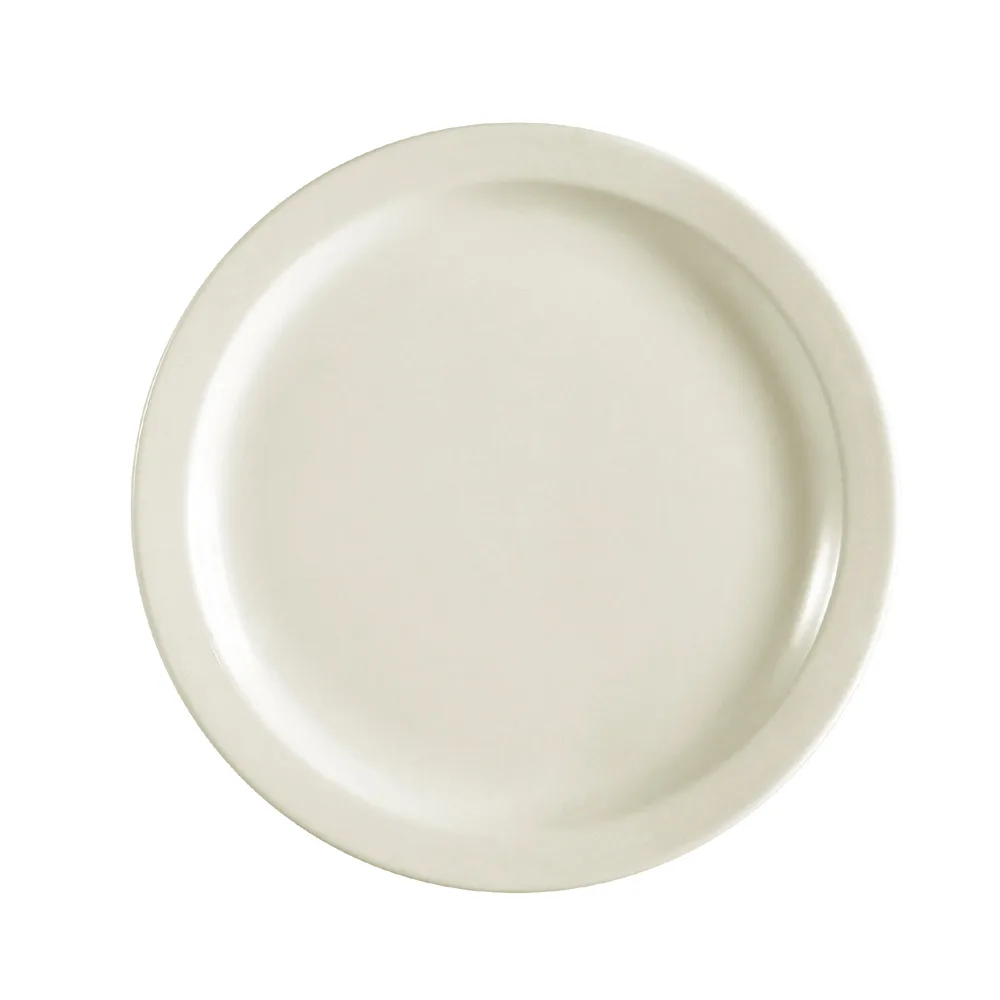 CACChina WAS-6 Washington Plate, 6-3/8" Dia. x 5/8" H, Narrow Rim, Ceramic, White - Dozen