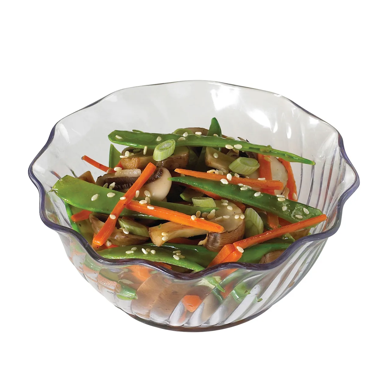 Cambro SRB13CW135 Swirl Bowl - 13 Oz (5 In) Clear Polycarbonate Bowl, 5-Inch Diameter - 24/Case