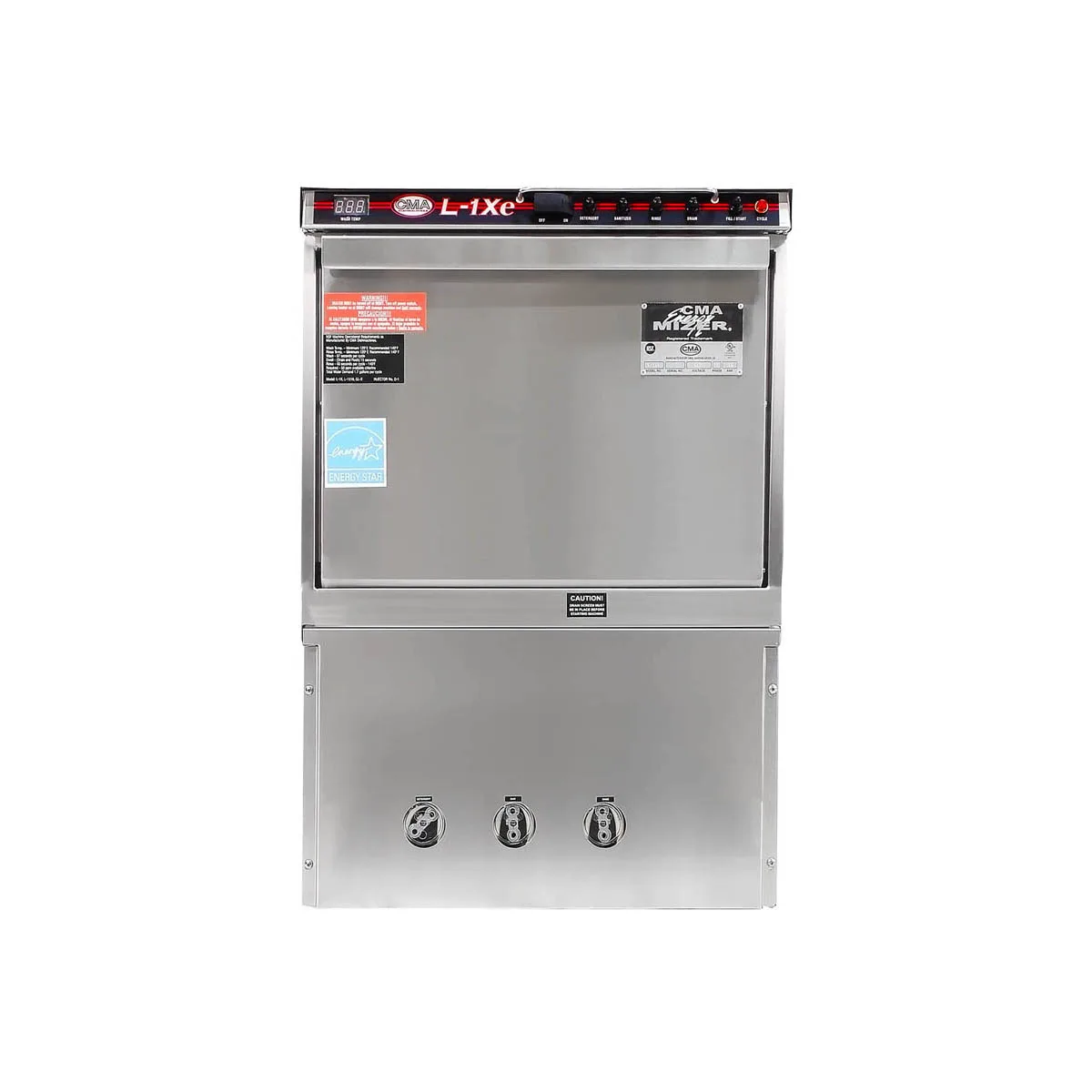 CMA Dishmachines L-1XE 24" Undercounter Dishwasher/Glasswasher,40 Racks/Hr-40 Gal/Hr-Low Temp