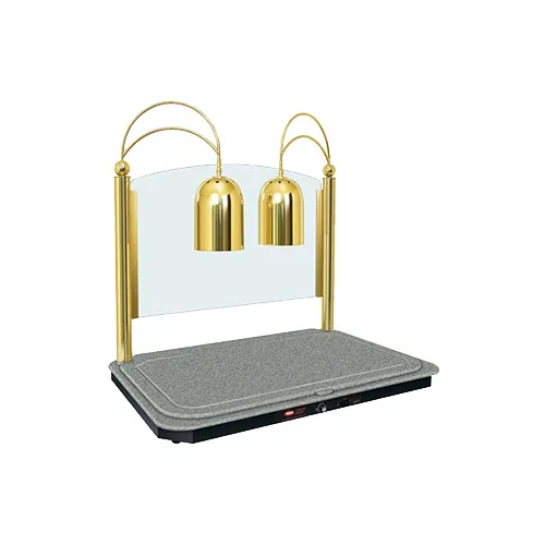 Hatco DCSB400-3624-2 Decorative Carving Station with Two Heat Lamps (Clear Bulbs Included)
