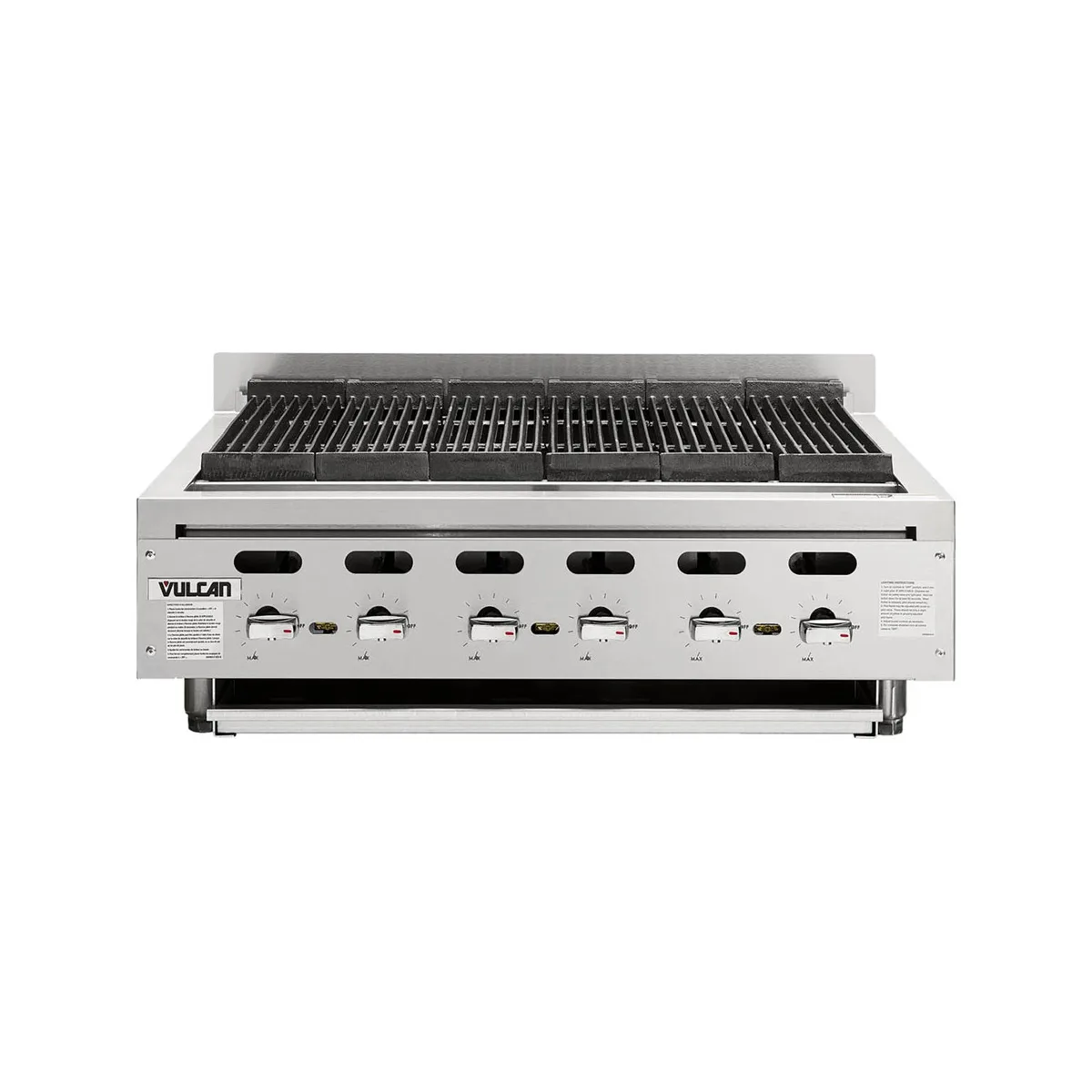 Vulcan VACB36 36" Countertop Heavy Duty Gas Radiant Charbroiler w/ (6) Burners, 102.000 BTU