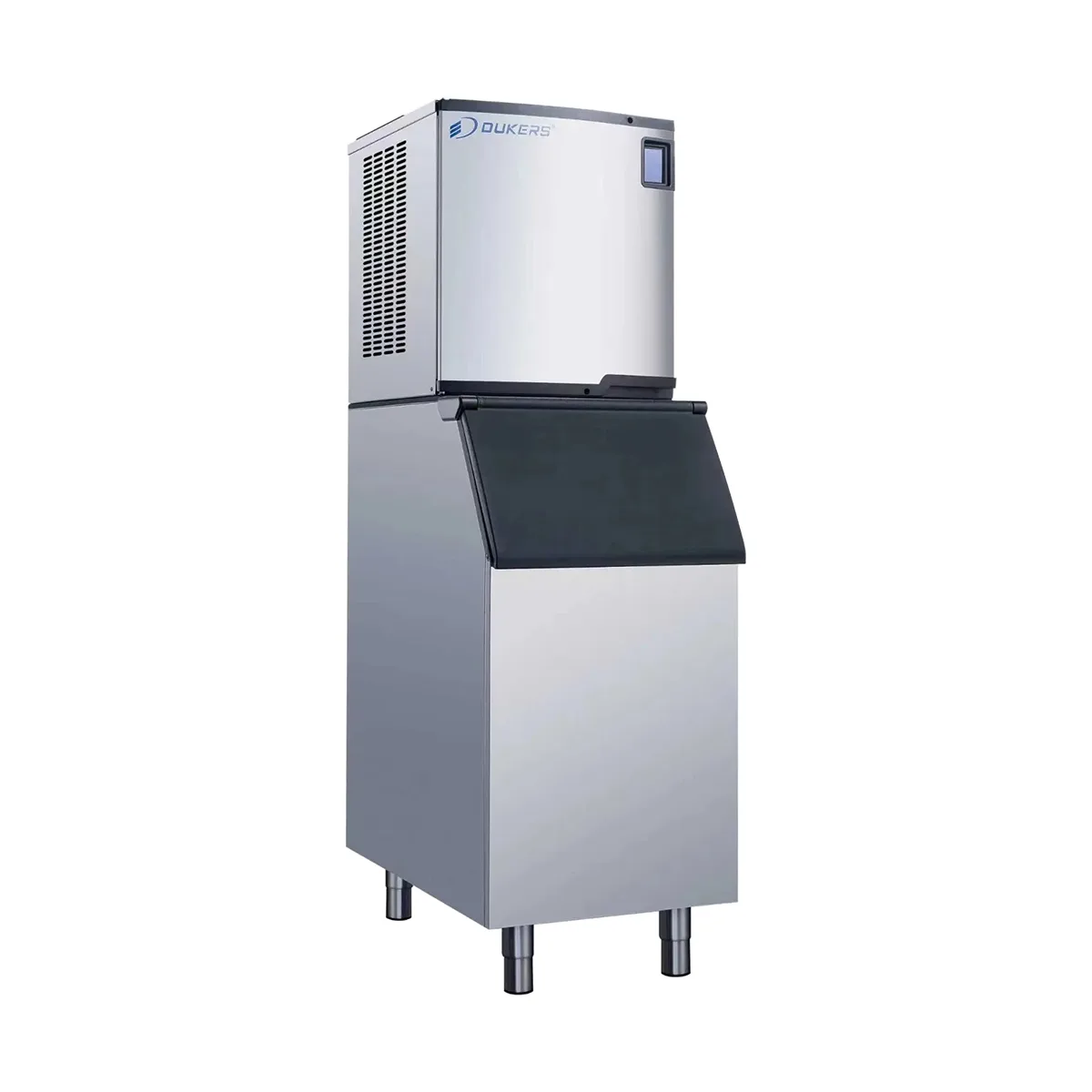 Dukers DIM-700A 30" Air Cooled Half Cube 785 lb Ice Machine with Bin, 550 lb Storage