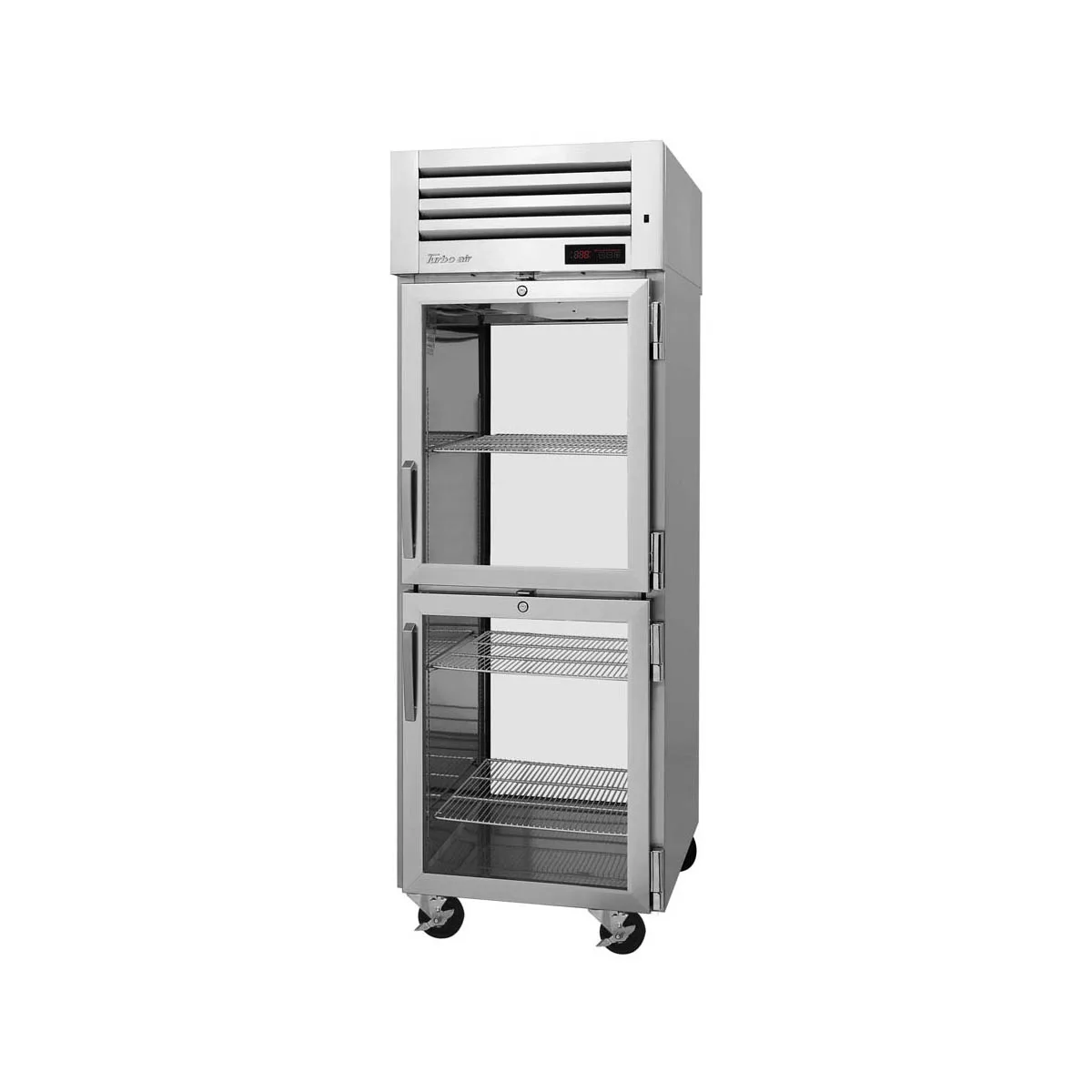 Turbo Air PRO-26-2H-G-PT(-L) 1-Section 4-Door Glass Heated Holding Cabinet, 26.2 cu ft, 1550W, 115V