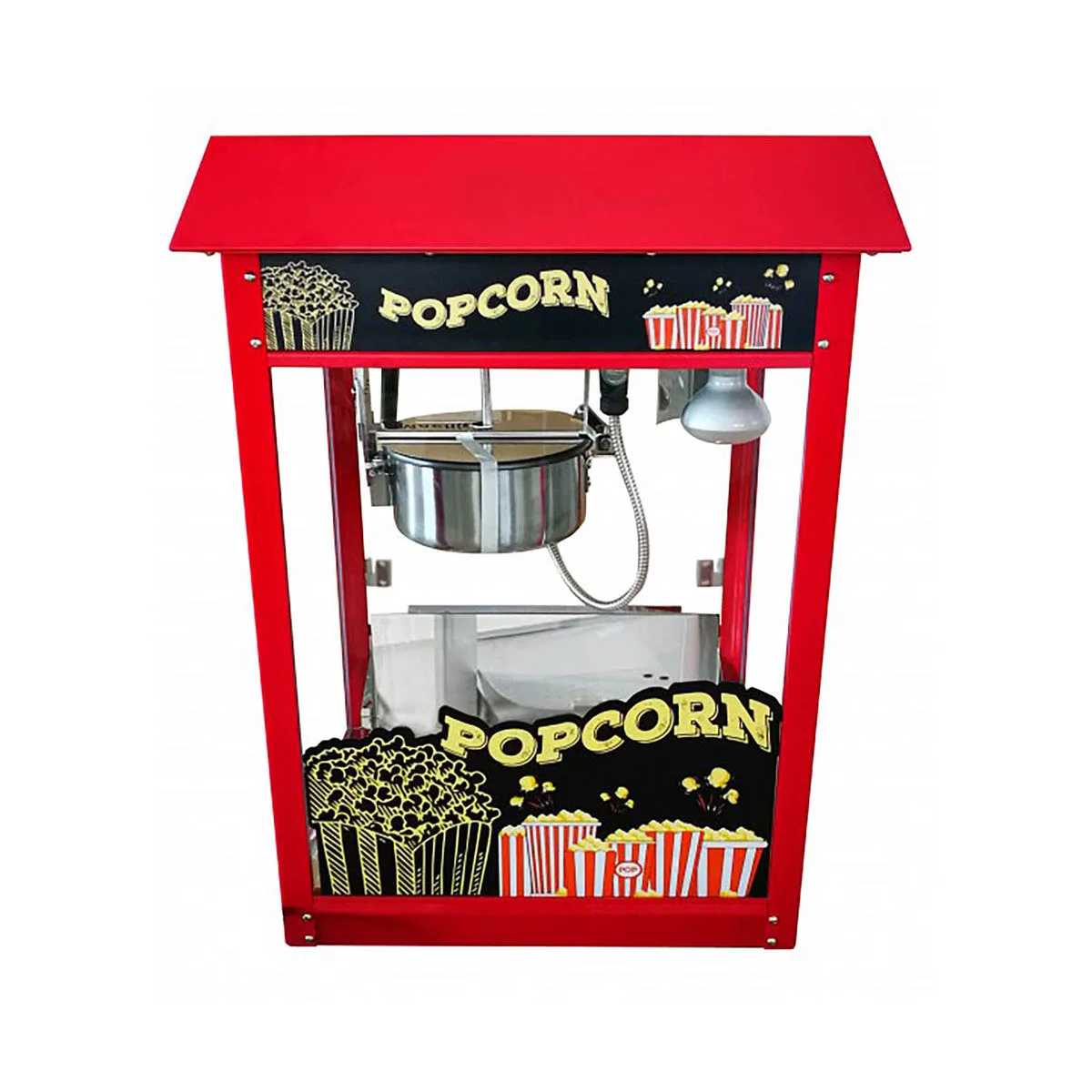 Adcraft PCM-8L 8-Oz. Popcorn Machine by Admiral Craft w/ 30"W, 3-Switch Operation, Red Top