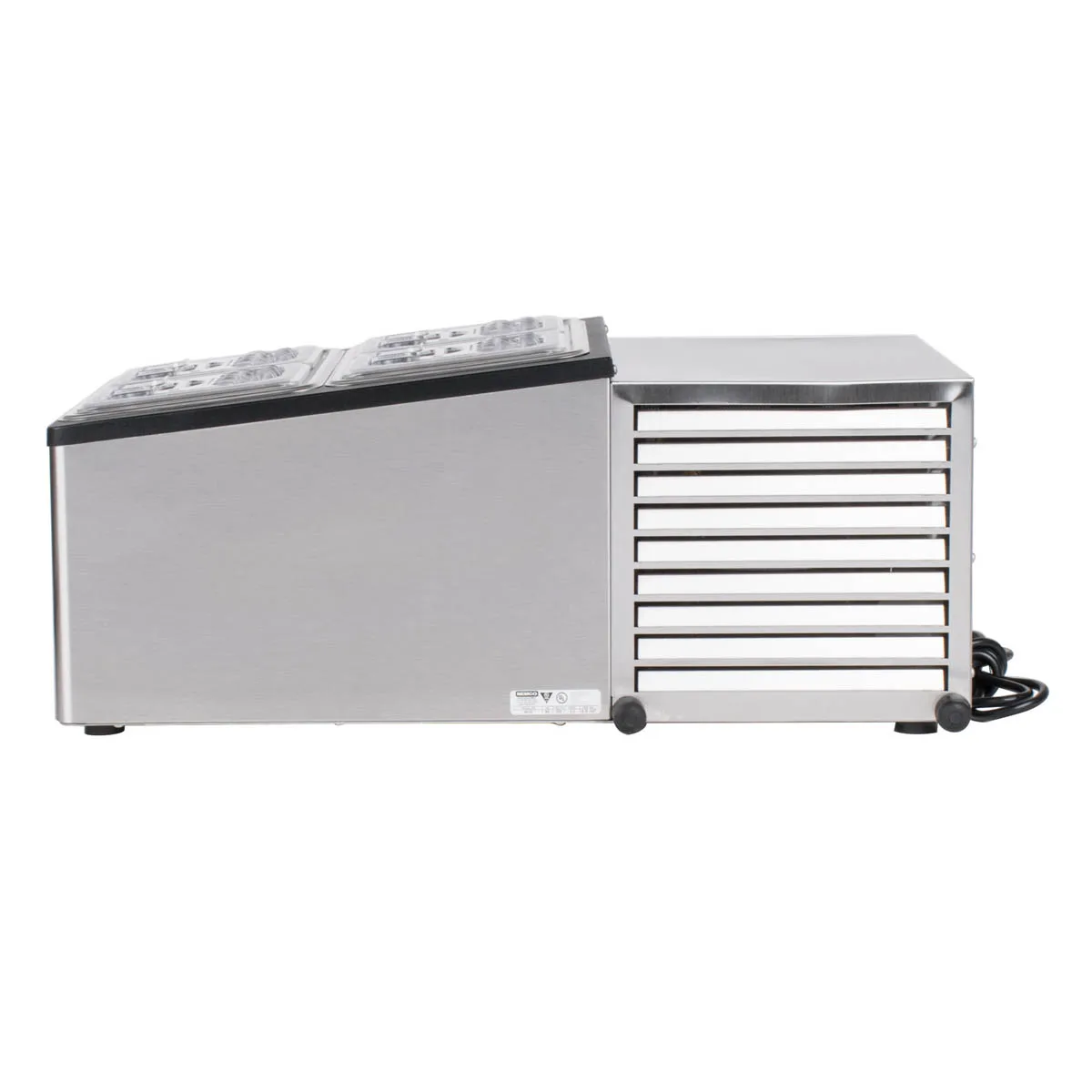 Nemco 9010 17" Cold Condiment Station, 4 Pan Capacity