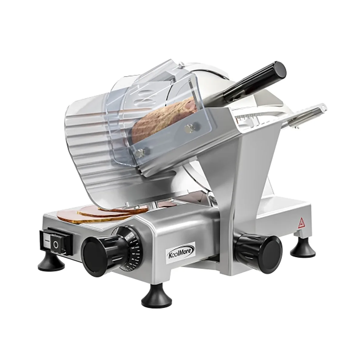 Koolmore CMS-9S - Semi-Auto 9" Wide Meat Slicer, 8.6" Chrome Blade, 1/6 HP Electric, 350 RPM, Adjustable, ETL/NSF