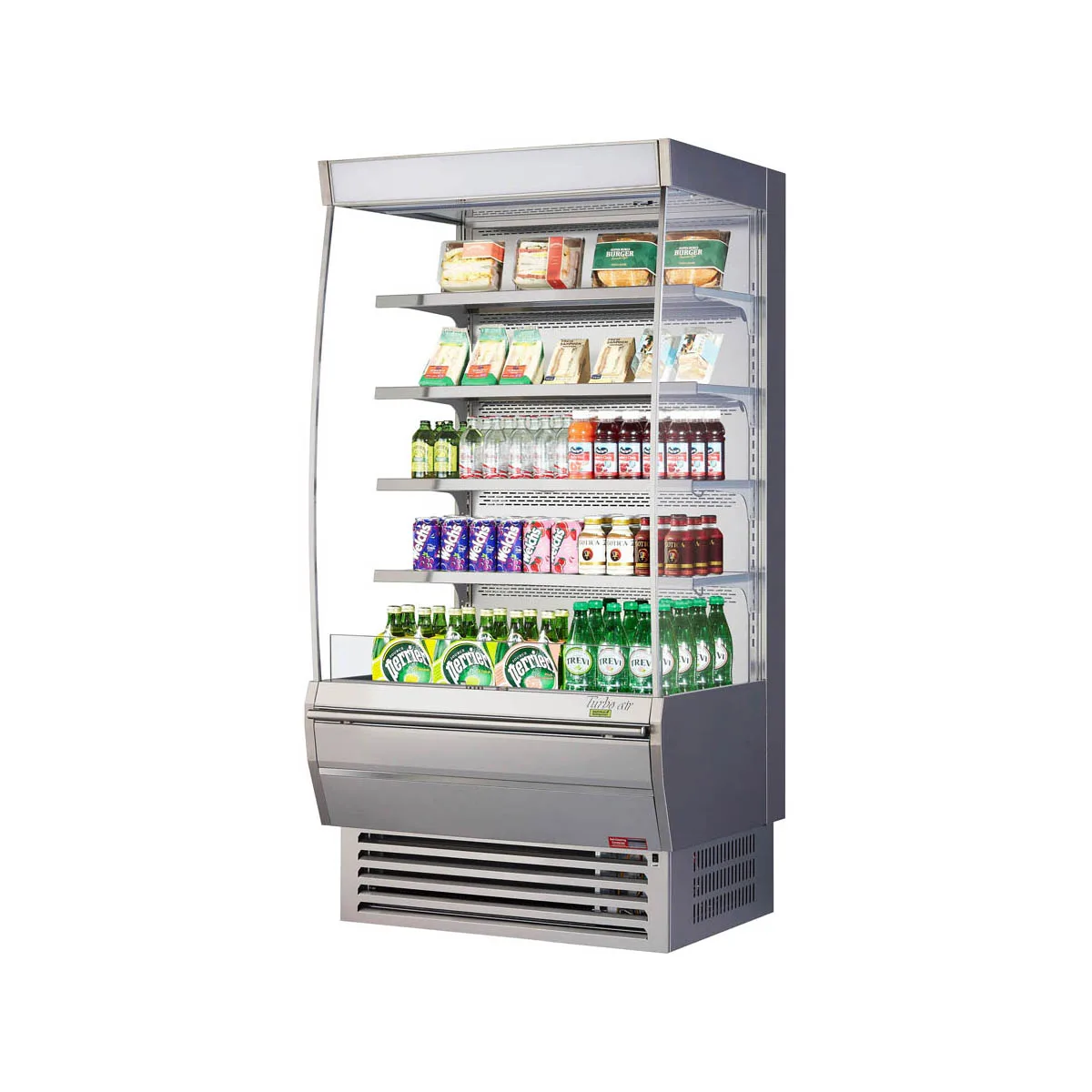 Turbo Air TOM-36DXS-N 36" Extra Deep Vertical Open Air Merchandiser, Stainless Steel, Self-Contained
